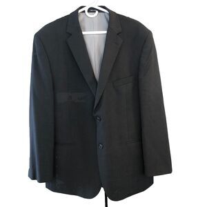 Pronto Uomo Wool Suit Jacket Size 46R Gray Blazer Coat Double Vent 40 Waist